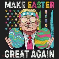 Make Easter Great Again Trump Bunny Spring Hunt Eggs Women's Sweatshirt thumb 2