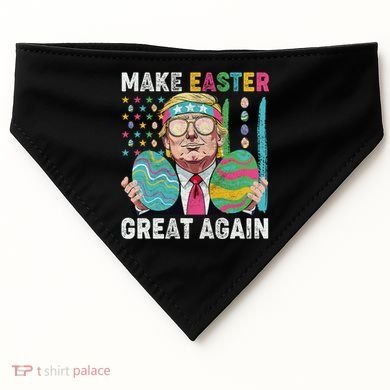 Make Easter Great Again Trump Bunny Spring Hunt Eggs USA-Made Doggie Bandana