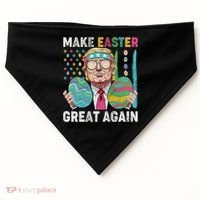Make Easter Great Again Trump Bunny Spring Hunt Eggs USA-Made Doggie Bandana thumb 0