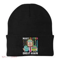 Make Easter Great Again Trump Bunny Spring Hunt Eggs Beanie thumb 0