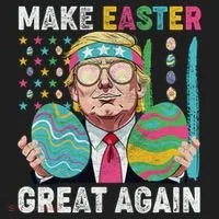 Make Easter Great Again Trump Bunny Spring Hunt Eggs Beanie thumb 2