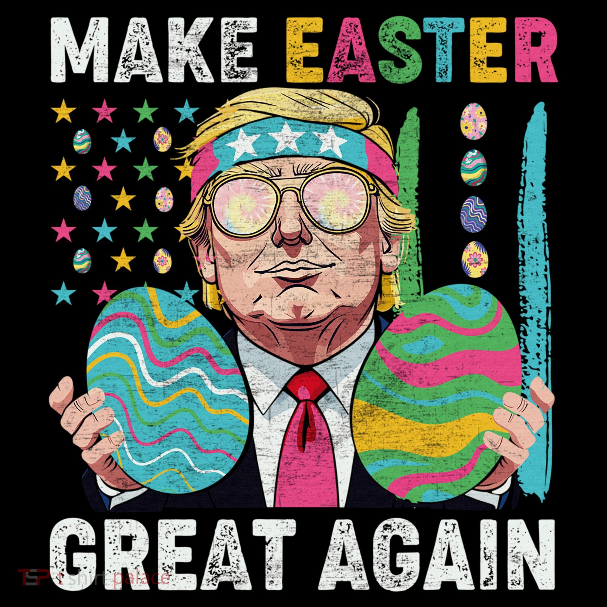 Make Easter Great Again Trump Bunny Spring Hunt Eggs Pajama Set