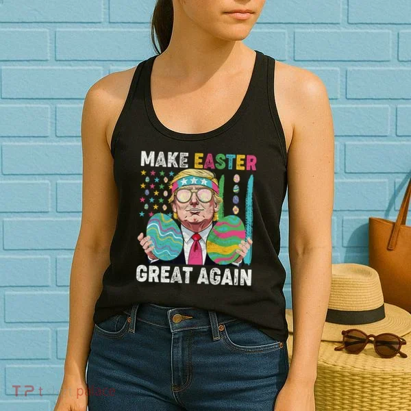 Make Easter Great Again Trump Bunny Spring Hunt Eggs Women's Tank Top