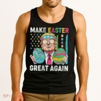 Make Easter Great Again Trump Bunny Spring Hunt Eggs Tank Top thumb 3