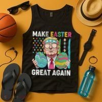 Make Easter Great Again Trump Bunny Spring Hunt Eggs Tank Top thumb 4