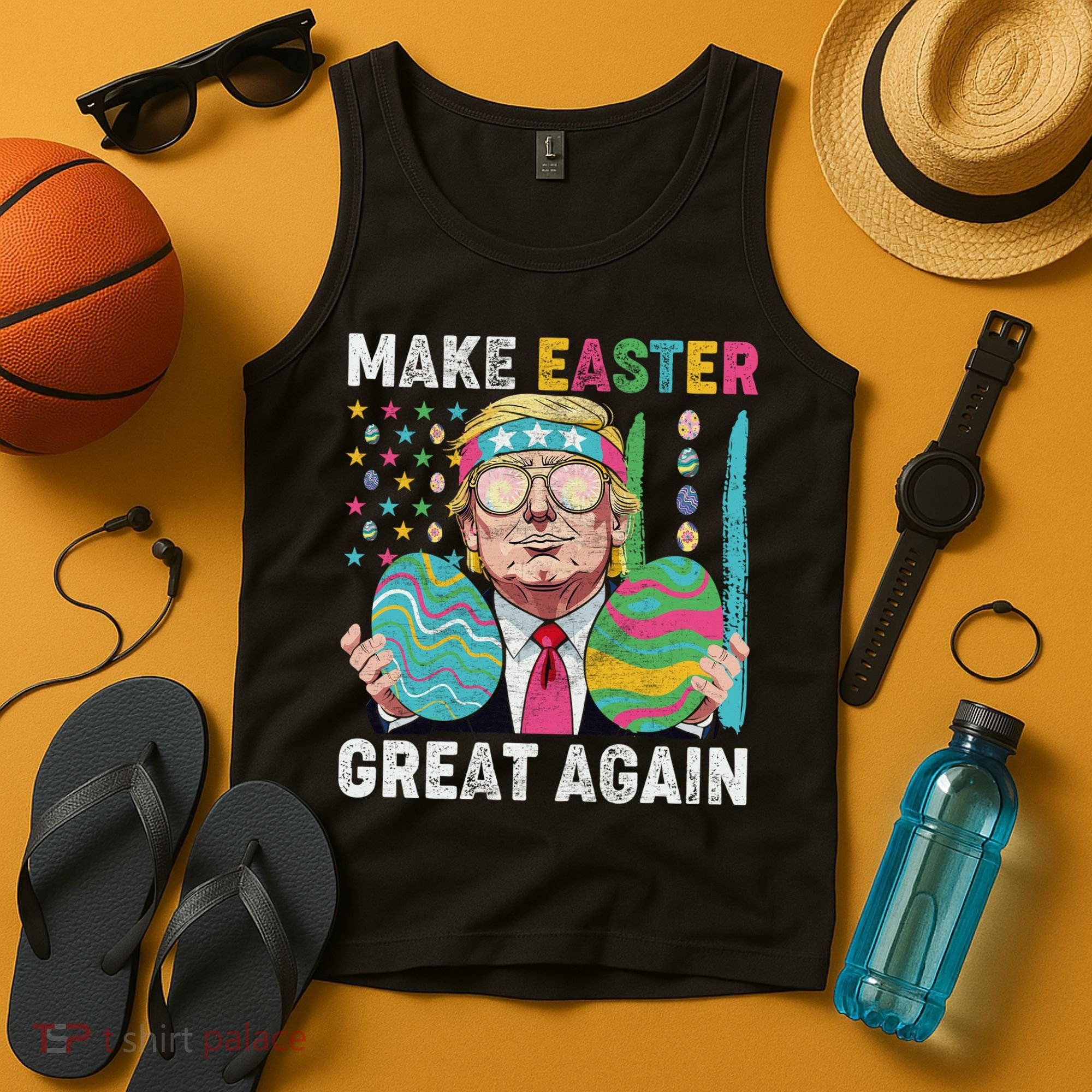 Make Easter Great Again Trump Bunny Spring Hunt Eggs Tank Top