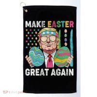 Make Easter Great Again Trump Bunny Spring Hunt Eggs Golf Towel thumb 0