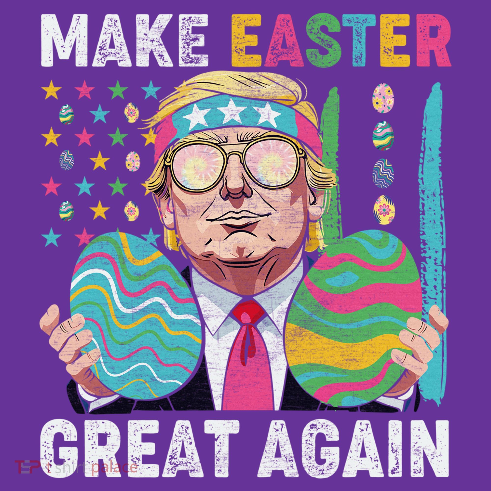 Make Easter Great Again Trump Bunny Spring Hunt Eggs Hoodie