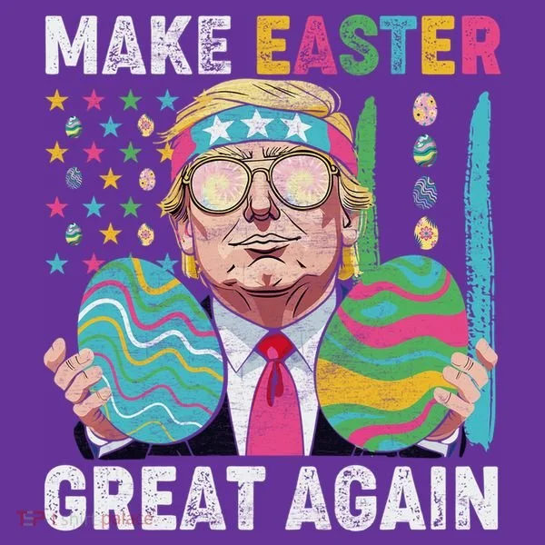 Make Easter Great Again Trump Bunny Spring Hunt Eggs Toddler Hoodie