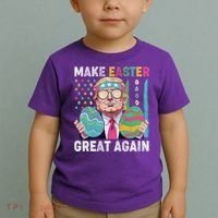 Make Easter Great Again Trump Bunny Spring Hunt Eggs Toddler T-Shirt thumb 2