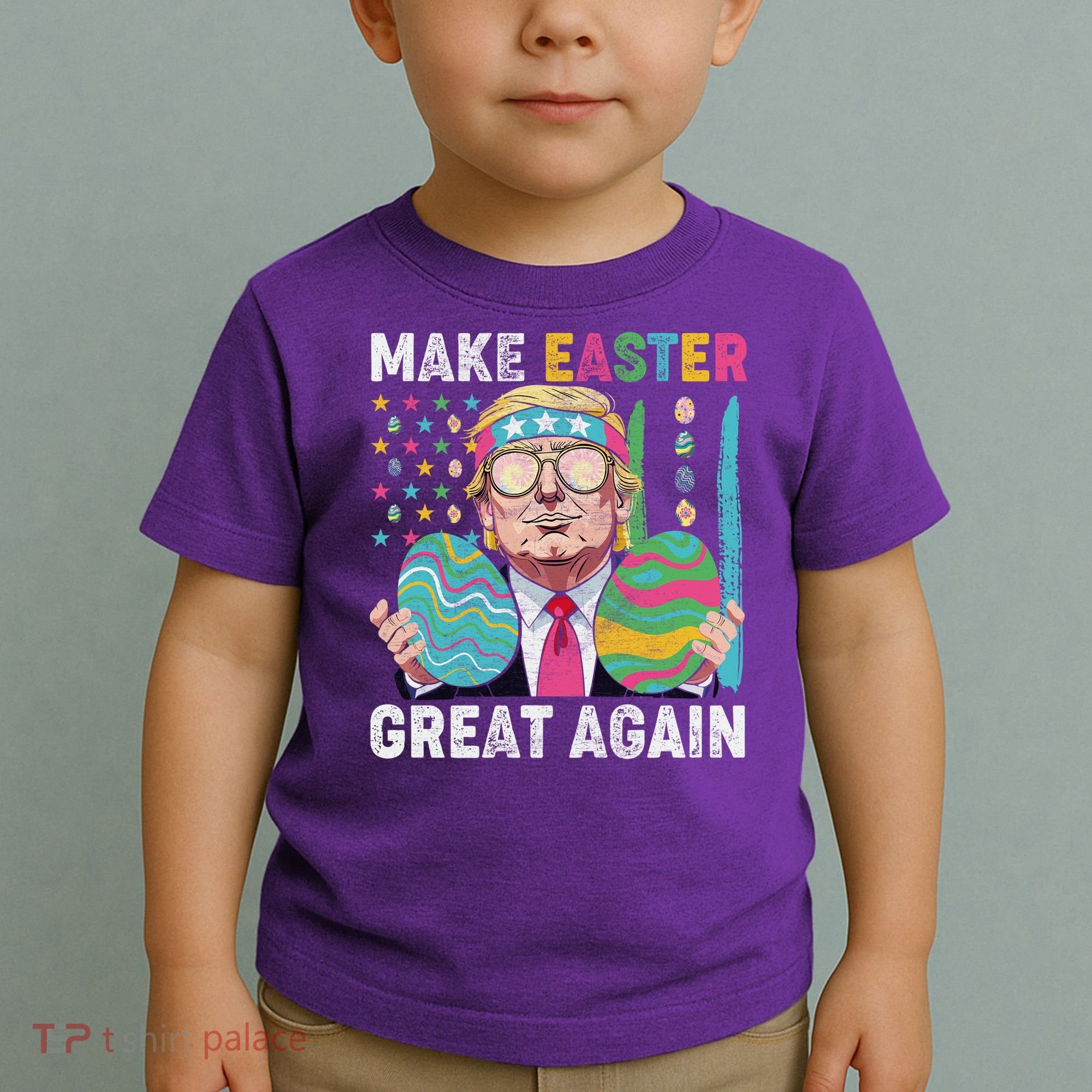 Make Easter Great Again Trump Bunny Spring Hunt Eggs Toddler T-Shirt
