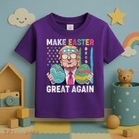 Make Easter Great Again Trump Bunny Spring Hunt Eggs Toddler T-Shirt thumb 3