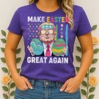 Make Easter Great Again Trump Bunny Spring Hunt Eggs Women's T-Shirt thumb 2