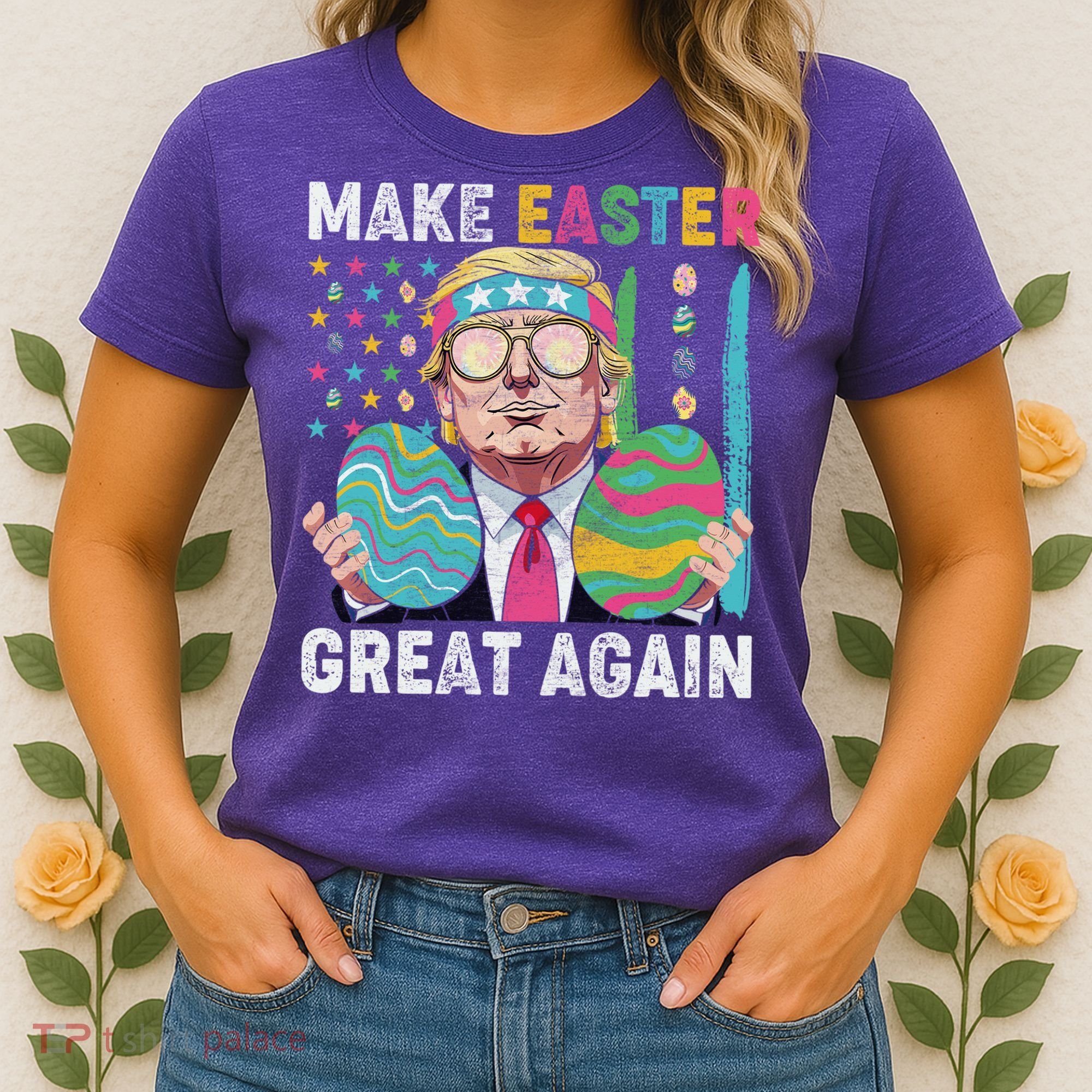 Make Easter Great Again Trump Bunny Spring Hunt Eggs Women's T-Shirt