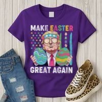 Make Easter Great Again Trump Bunny Spring Hunt Eggs Women's T-Shirt thumb 3