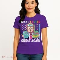 Make Easter Great Again Trump Bunny Spring Hunt Eggs Women's T-Shirt thumb 4