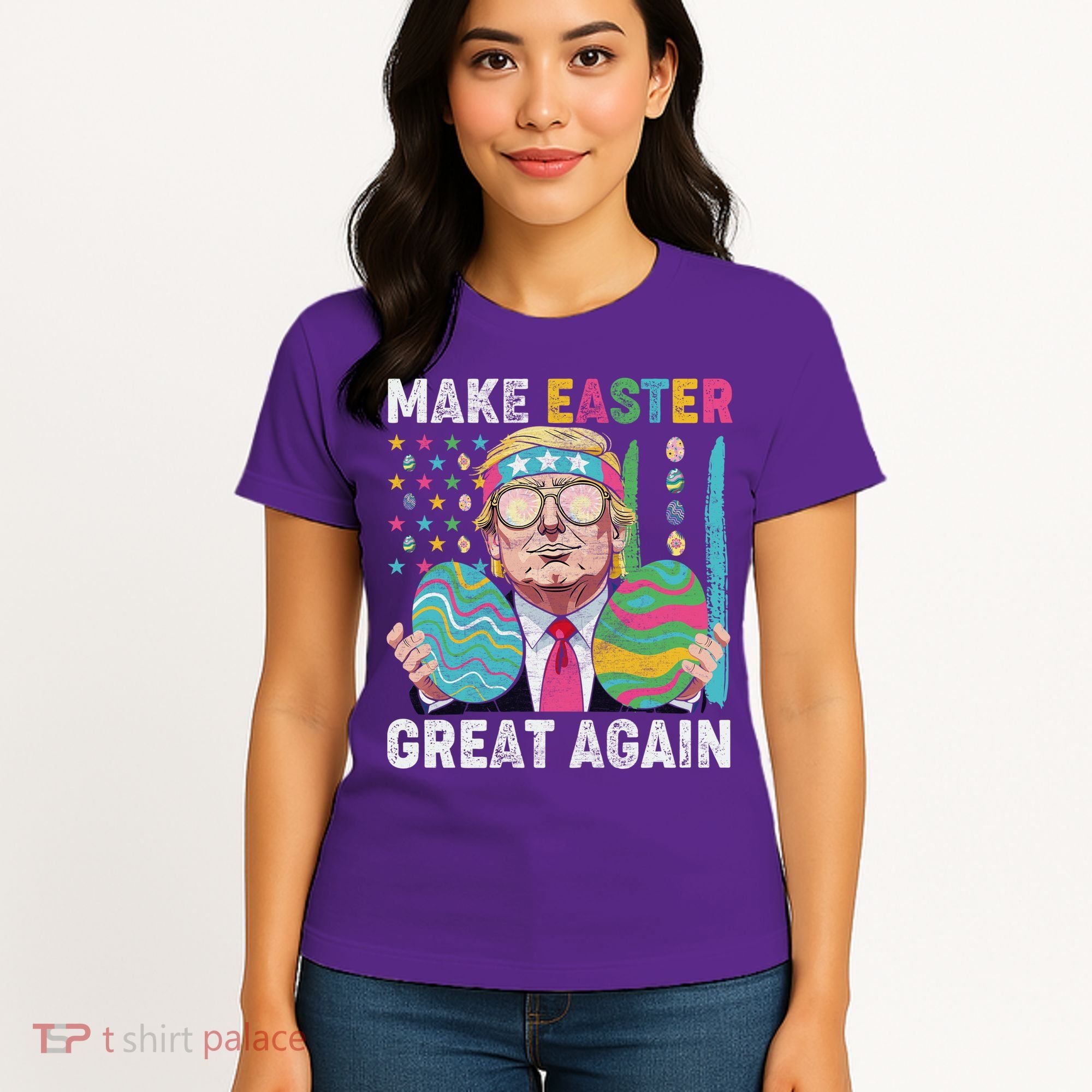 Make Easter Great Again Trump Bunny Spring Hunt Eggs Women's T-Shirt