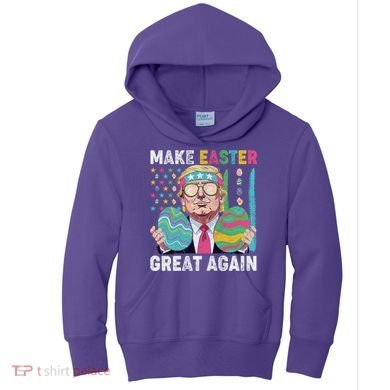 Make Easter Great Again Trump Bunny Spring Hunt Eggs Kids Hoodie