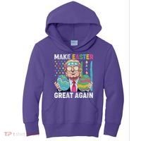 Make Easter Great Again Trump Bunny Spring Hunt Eggs Kids Hoodie thumb 0