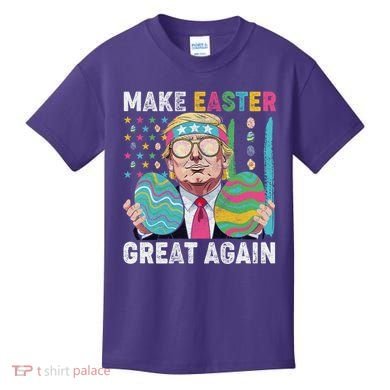 Make Easter Great Again Trump Bunny Spring Hunt Eggs Kids T-Shirt