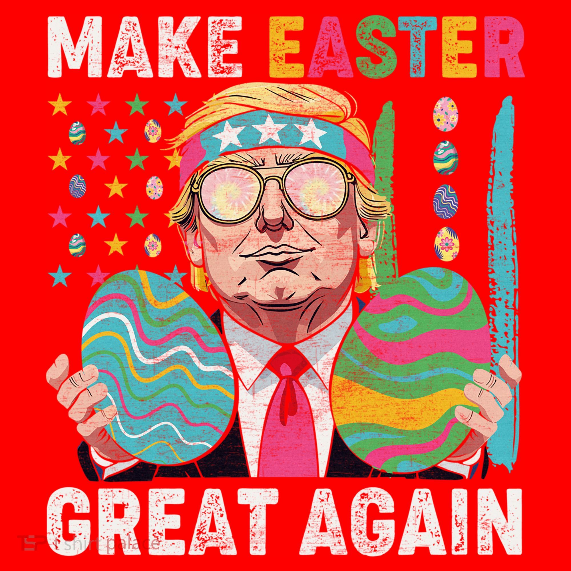 Make Easter Great Again Trump Bunny Spring Hunt Eggs Santa Hat