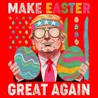 Make Easter Great Again Trump Bunny Spring Hunt Eggs Santa Hat thumb 1