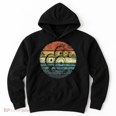 Mechanical Engineer Gifts Funny Retro Cogs Engineering Gear Hoodie