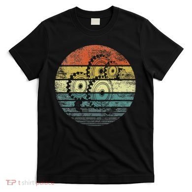 Mechanical Engineer Gifts Funny Retro Cogs Engineering Gear T-Shirt