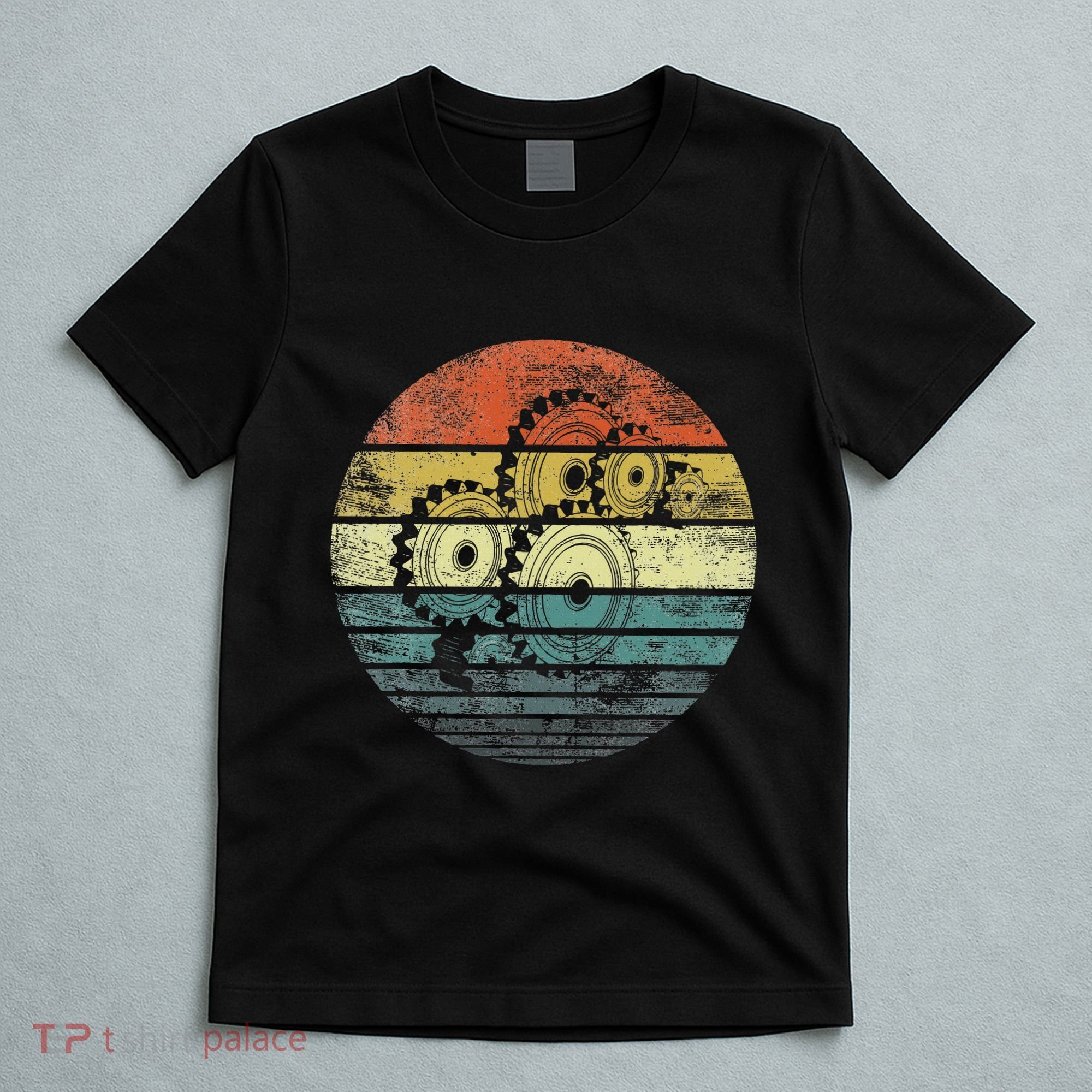 Mechanical Engineer Gifts Funny Retro Cogs Engineering Gear T-Shirt