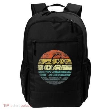 Mechanical Engineer Gifts Funny Retro Cogs Engineering Gear Backpack