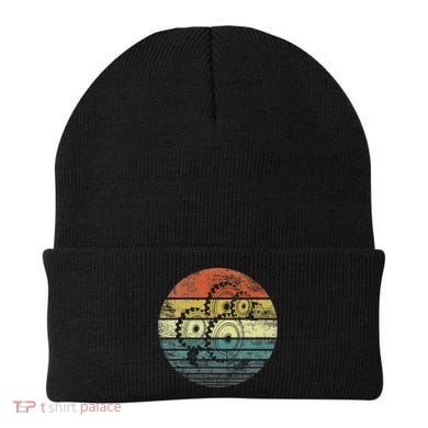 Mechanical Engineer Gifts Funny Retro Cogs Engineering Gear Beanie