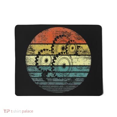 Mechanical Engineer Gifts Funny Retro Cogs Engineering Gear Mousepad