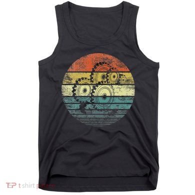 Mechanical Engineer Gifts Funny Retro Cogs Engineering Gear Tank Top