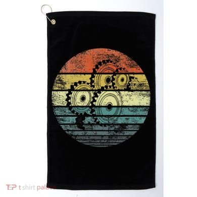 Mechanical Engineer Gifts Funny Retro Cogs Engineering Gear Golf Towel