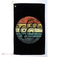 Mechanical Engineer Gifts Funny Retro Cogs Engineering Gear Golf Towel thumb 0