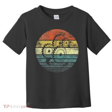 Mechanical Engineer Gifts Funny Retro Cogs Engineering Gear Toddler T-Shirt