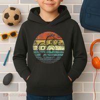 Mechanical Engineer Gifts Funny Retro Cogs Engineering Gear Kids Hoodie thumb 2