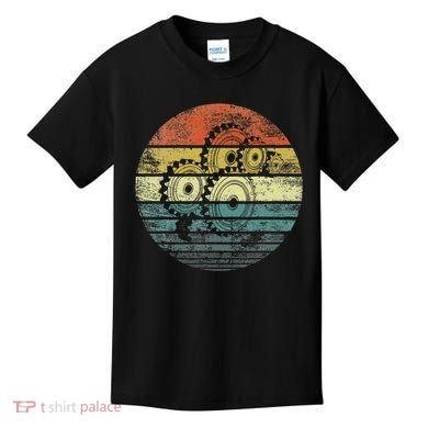Mechanical Engineer Gifts Funny Retro Cogs Engineering Gear Kids T-Shirt