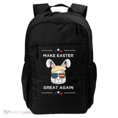 Make Easter Great Again Funny Trump Bunny Gift Usa Flag Gift Backpack