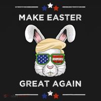 Make Easter Great Again Funny Trump Bunny Gift Usa Flag Gift Bucket Hat thumb 4