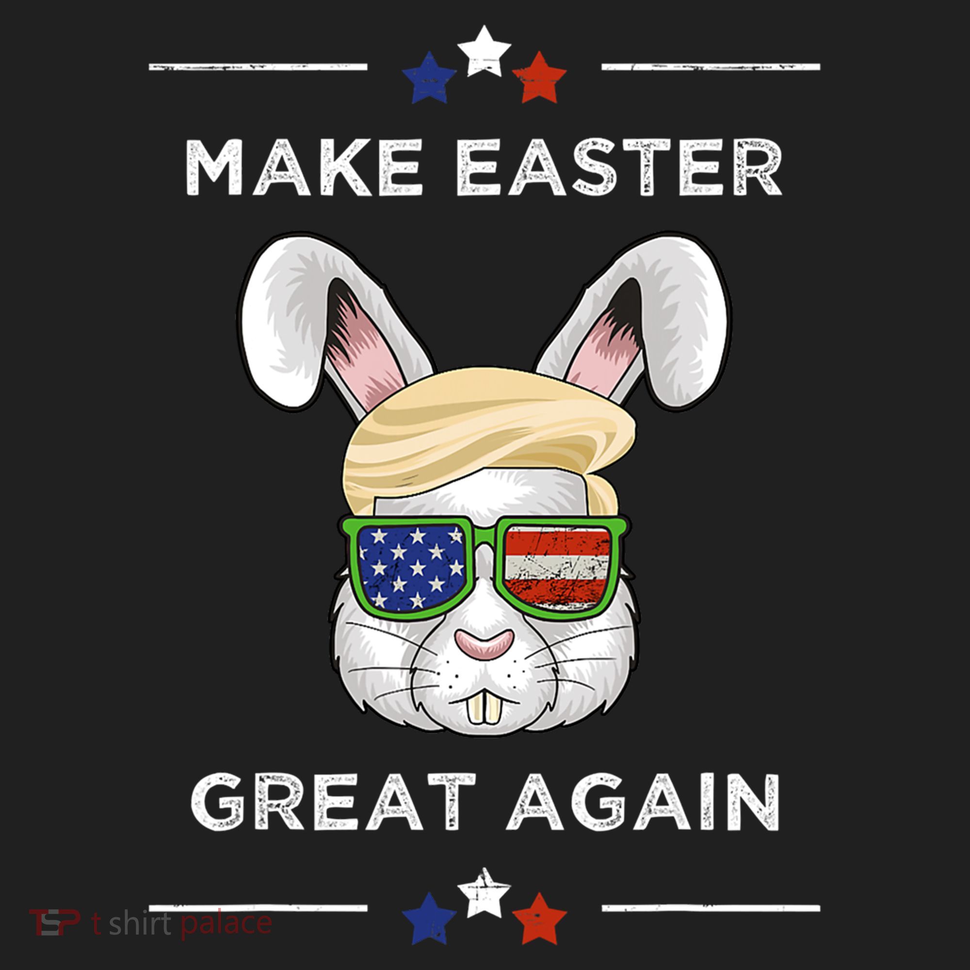 Make Easter Great Again Funny Trump Bunny Gift Usa Flag Gift Beanie
