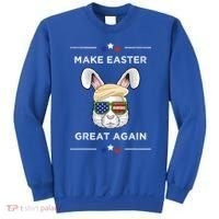 Make Easter Great Again Funny Trump Bunny Gift Usa Flag Gift Sweatshirt thumb 0