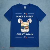 Make Easter Great Again Funny Trump Bunny Gift Usa Flag Gift T-Shirt thumb 5