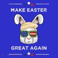 Make Easter Great Again Funny Trump Bunny Gift Usa Flag Gift Women's Tank Top thumb 5