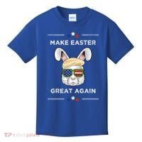 Make Easter Great Again Funny Trump Bunny Gift Usa Flag Gift Kids T-Shirt thumb 0