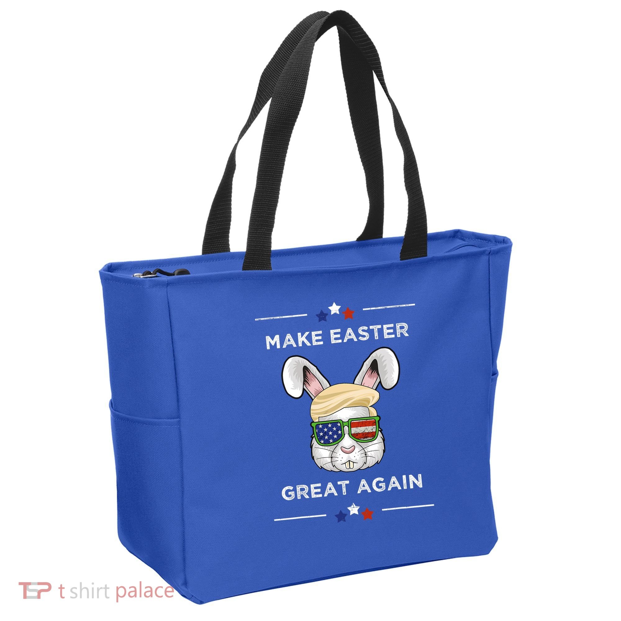 Make Easter Great Again Funny Trump Bunny Gift Usa Flag Gift Tote Bag