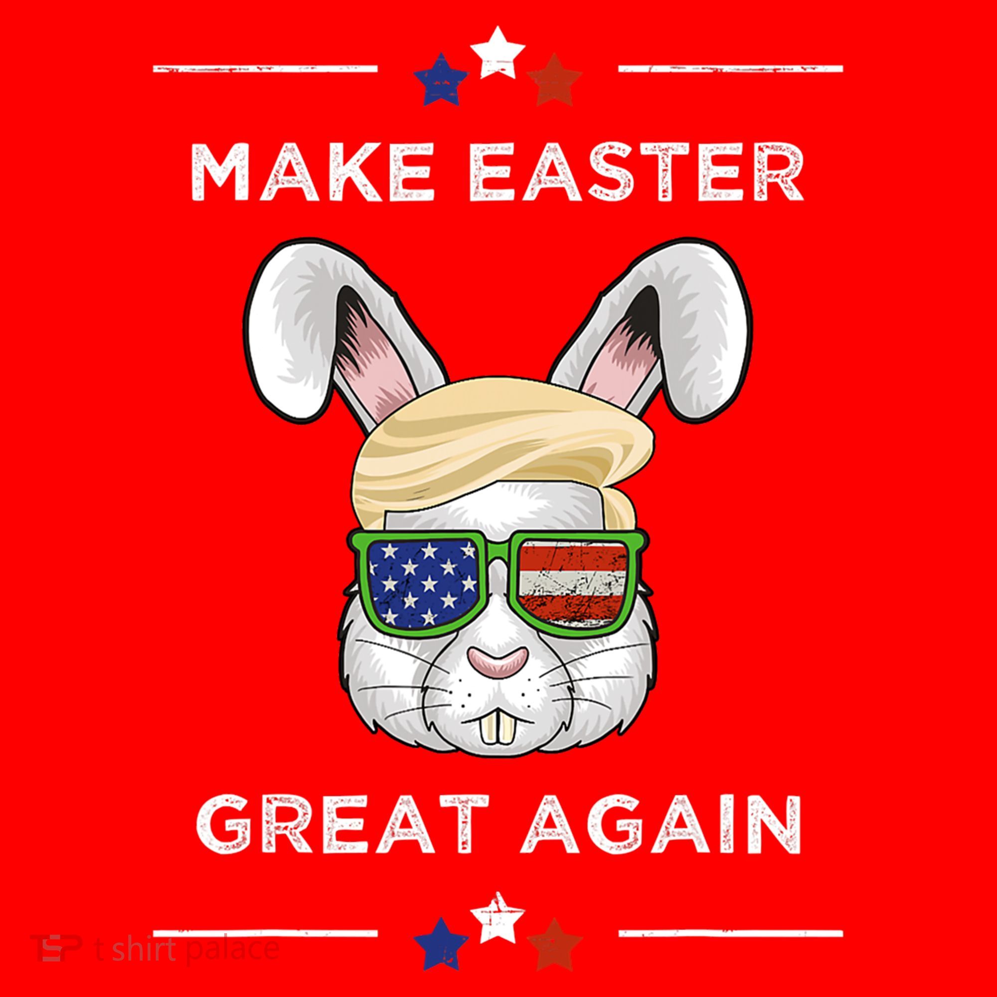 Make Easter Great Again Funny Trump Bunny Gift Usa Flag Gift Santa Hat