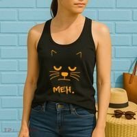 Meh. Angry Cat Women's Tank Top thumb 2