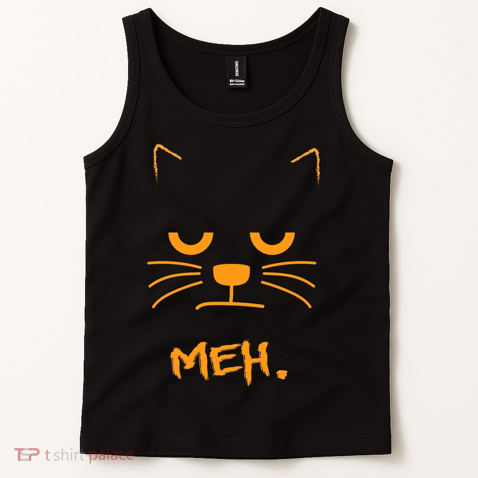 Meh. Angry Cat Tank Top