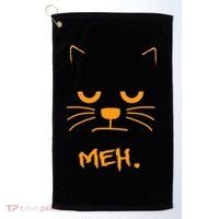Meh. Angry Cat Golf Towel thumb 0